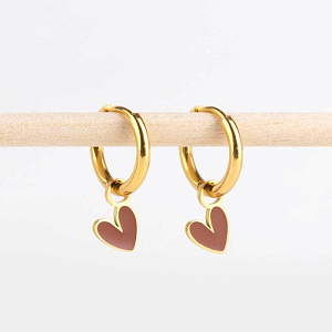 Шарм-подвеска в виде сердца Mrs. Ertha "Organic Heart", 2 шт